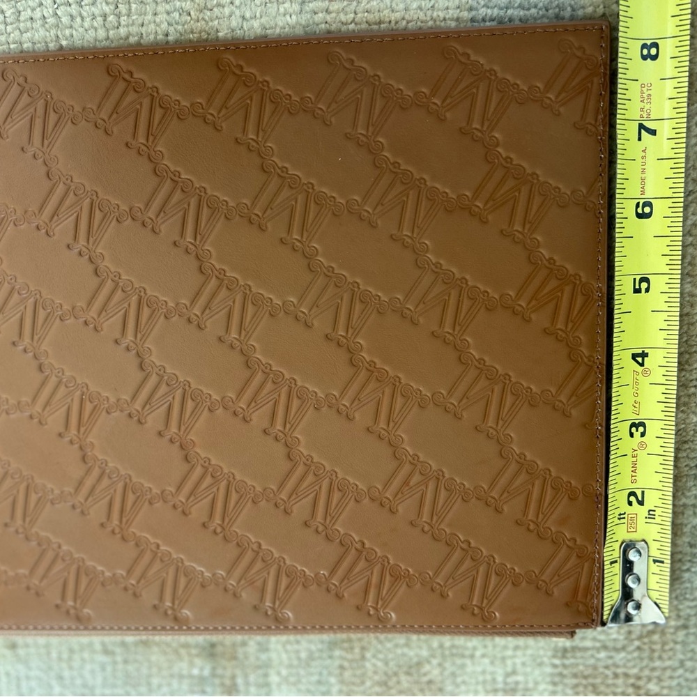 NWOT Max Mara Leather Portfolio Clutch - Picture 8 of 9